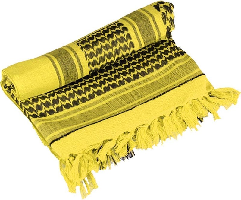 SHOPUKASA Cotton Shemagh Tactical Military Scarf Palestine Scarf Keffiyeh Head Neck Wrap gifts for Men & Women + Paper Bag - Image 4